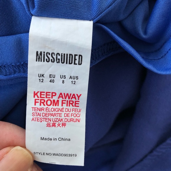 Missguided Blue Lace Mini Dress - Picture 6 of 7